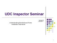 UDC Inspector Seminar