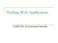 Hacking Web Applications PowerPoint PPT Presentation