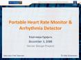 Portable Heart Rate Monitor & Arrhythmia Detector PowerPoint PPT Presentation