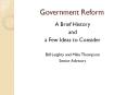 Government Reform PowerPoint PPT Presentation