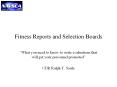 Fitness Reports and Selection Boards PowerPoint PPT Presentation