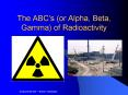 The ABC's (or Alpha, Beta, Gamma) of Radioactivity PowerPoint PPT Presentation