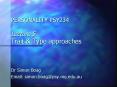 PERSONALITY PSY234  Lecture 5: Trait & Type approaches PowerPoint PPT Presentation