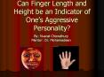 Can Finger Length and Height be an Indicator of One PowerPoint PPT Presentation
