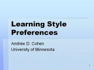 Learning Style Preferences
