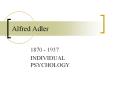 Alfred Adler PowerPoint PPT Presentation