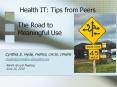 Health IT: Tips from Peers PowerPoint PPT Presentation