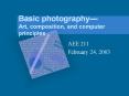 Basic photography PowerPoint PPT Presentation
