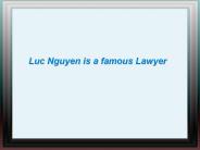 Luc Nguyen is a famous Lawyer