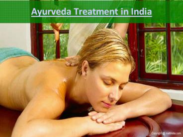 Ayurveda Treatment in India