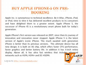 Buy Apple iPhone-5 online in india