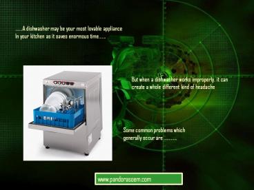 Common Dishwasher Problems and Troubleshooting