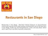 Restaurants in San Diego