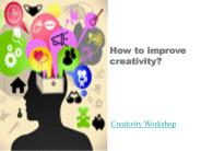How To Improve Creativity
