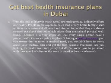 Looking for health insurance company in Dubai?