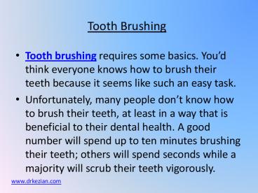Tooth Brushing 10-22