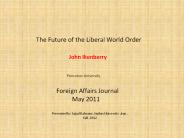 The Future of the Liberal World Order