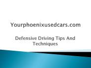 Defensive Driving Tips And Techniques