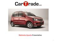 Mahindra Quanto Presentation : By CarTrade