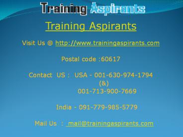SAP BW Online Training Course content @Training Aspirants