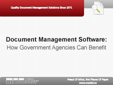 Document Management Software:  How Government Agencies Can Benefit