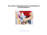 Workers Compensation Attorney Grand Rapids, MI