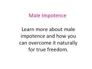 Male Impotence Problems