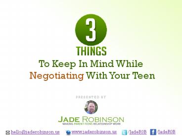 How to Negotiate with Children