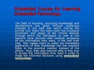 Embedded Course for Learning Embedded Technology