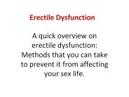 Erectile Dysfunction In Men