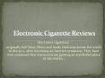Electronic cigarette PowerPoint PPT Presentation
