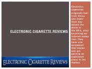 Electronic Cigarette Reviews