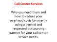 Call Center Services PowerPoint PPT Presentation