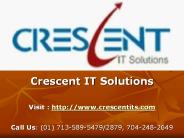 ABINITIO Online Training and Placement @ Crescent IT Solutions