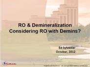 Economics of reverse osmosis - ChemTreat