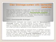 Clear Drainage system with Geotextile materials
