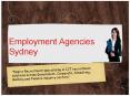 Employment Agencies in Sydney PowerPoint PPT Presentation