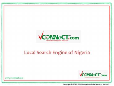 VConnect - Local Search Engine of Nigeria