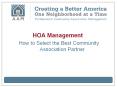 HOA Management: How to Select the Best Community Association Partner PowerPoint PPT Presentation