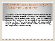 Accelerated Degrees