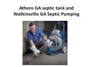 Athens Septic tank Service