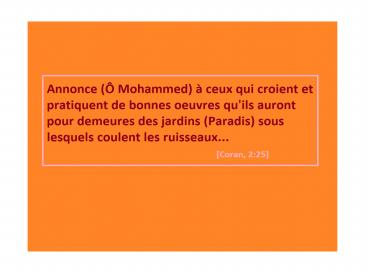 La voie vers le Paradis éternel