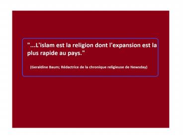 L'expansion phénoménale de l'islam - 3