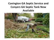 Conyers Septic Tank Pumping
