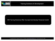 Leadership Training Solutions and Development by BIS Training Solutions