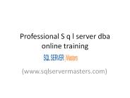 Professional Sql server 2012 dba online training