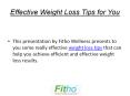 Effective Weight Loss Tips for You PowerPoint PPT Presentation