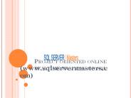 Sql server 2008R2 dba training@SQLSERVER MASTERS