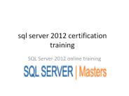 Sql server 2012 dba training(www.sqlservermasters.com)