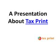 Tax Related Softwares by Tax Print